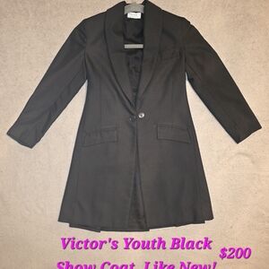 Youth Black Show Coat for Kids